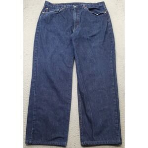 Levi's 550 Jeans Mens 38x32 Blue Denim Red Tab Relaxed Straight 5 Pocket Stretch